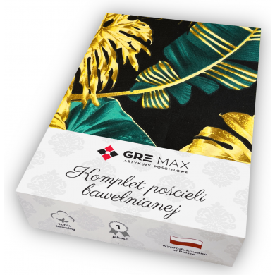 Komplet pościeli 160x200 + 2x 70x80 100% bawełna gruba polska monstera