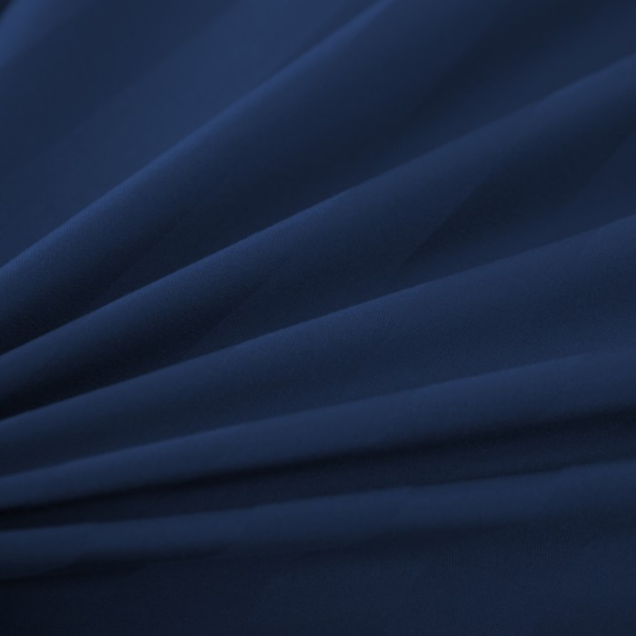 Komplet pościeli 160x200 Granatowa Adamaszek Pasy z Lamówką Elegancka