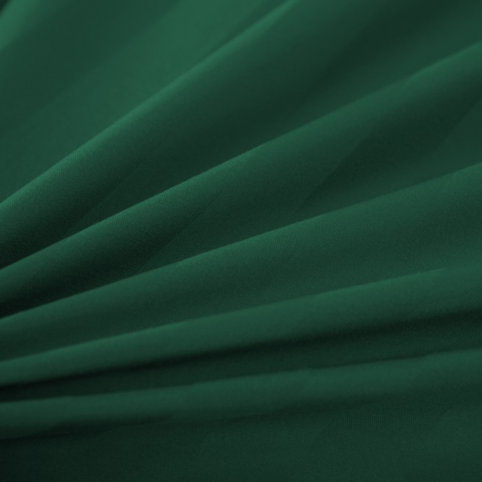 Komplet pościeli 160x200 Butelkowa zieleń Adamaszek Pasy z Lamówką Elegancka