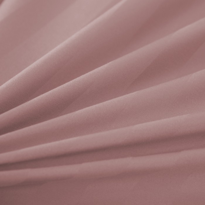 Komplet pościeli 160x200 Pudrowy róż Adamaszek Pasy z Lamówką Elegancka