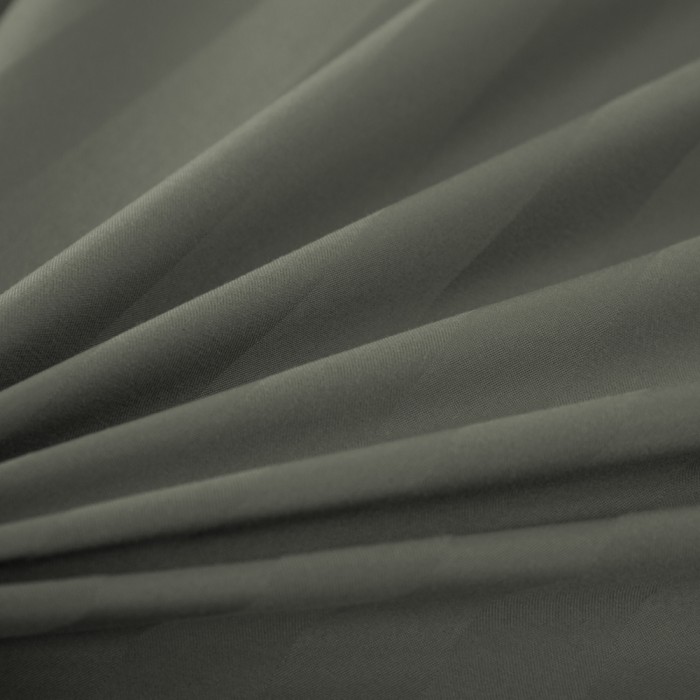 Komplet pościeli 160x200 Szara Adamaszek Pasy z Lamówką Elegancka