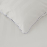 Komplet pościeli 160x200 Biała Adamaszek Pasy z Lamówką Elegancka