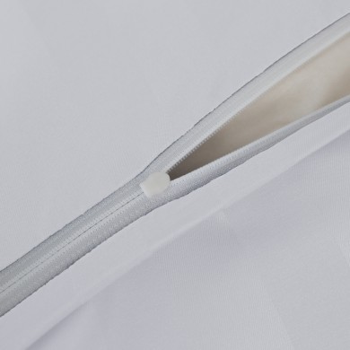 Komplet pościeli 220x200 Srebrna Adamaszek Pasy z Lamówką Elegancka