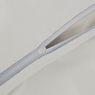 Komplet pościeli 220x200 Biała Adamaszek Pasy z Lamówką Elegancka