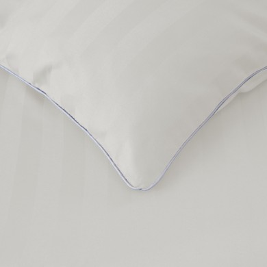 Komplet pościeli 220x200 Biała Adamaszek Pasy z Lamówką Elegancka