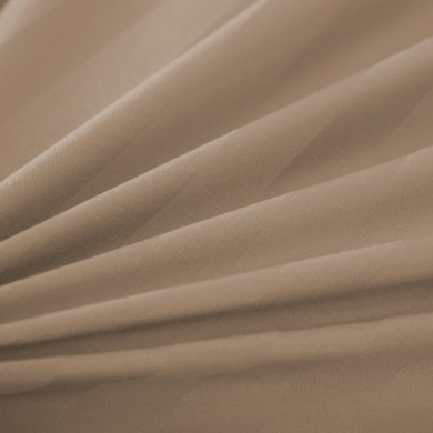 Komplet pościeli 220x200 Beżowa Adamaszek Pasy z Lamówką Elegancka