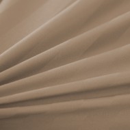 Komplet pościeli 220x200 Beżowa Adamaszek Pasy z Lamówką Elegancka