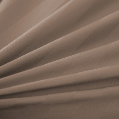 Komplet pościeli 220x200 Ciemny Beż Adamaszek Pasy z Lamówką Elegancka