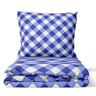 Komplet pościeli 160x200 100% bawełna modna geometryczna kratka