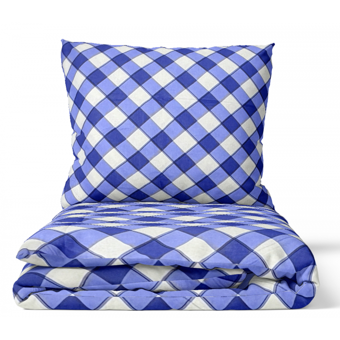 Komplet pościeli 160x200 100% bawełna modna geometryczna kratka