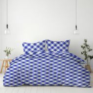 Komplet pościeli 160x200 100% bawełna modna geometryczna kratka