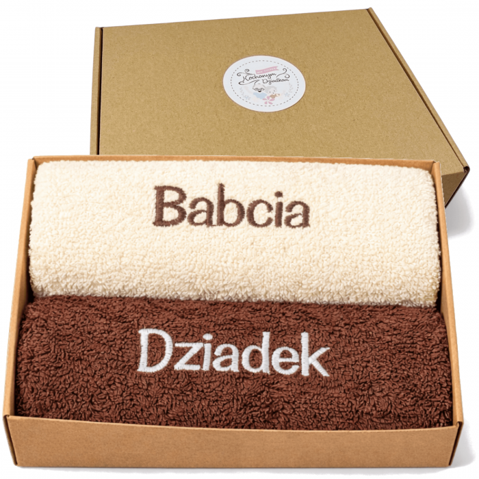 Ręczniki na prezent dla Babci i Dziadka Ręczniki Haftowane grube polskie
