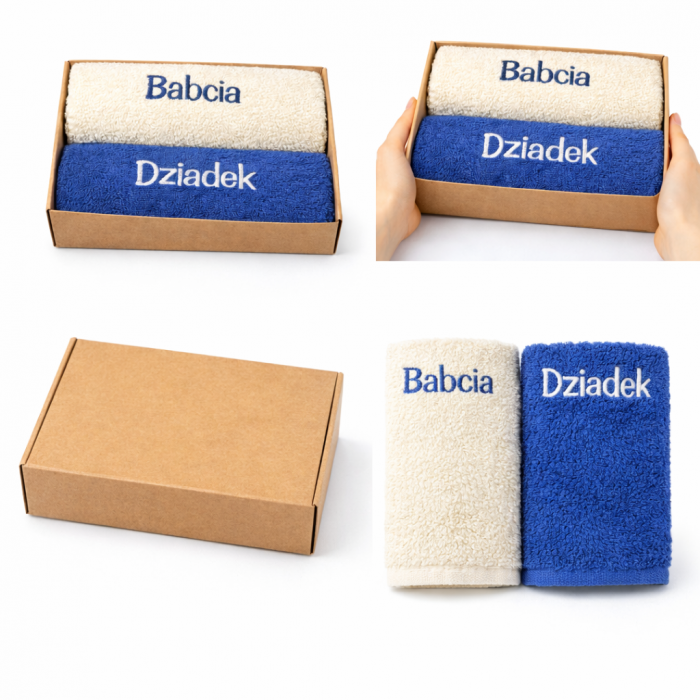 Ręczniki na prezent dla Babci i Dziadka Ręczniki Haftowane grube polskie