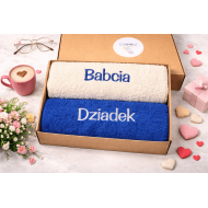 Ręczniki na prezent dla Babci i Dziadka Ręczniki Haftowane grube polskie