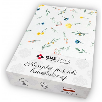 Komplet pościeli 160x200 + 2x 70x80 100% bawełna gruba polska kwiaty