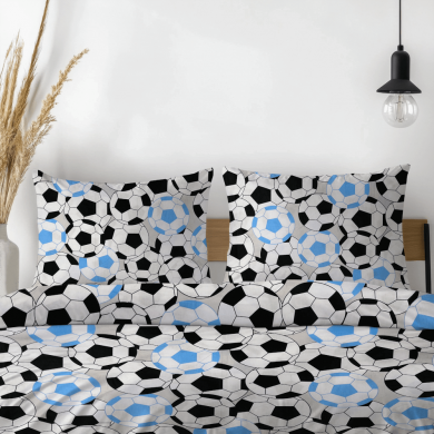 Komplet pościeli 160x200 100% bawełna modna w piłki