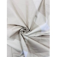 Komplet pościeli 200x220 100% bawełna gruba polska geometryczna beżowa