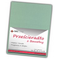 Prześcieradło bawełniane bez gumki 160x200 czarne