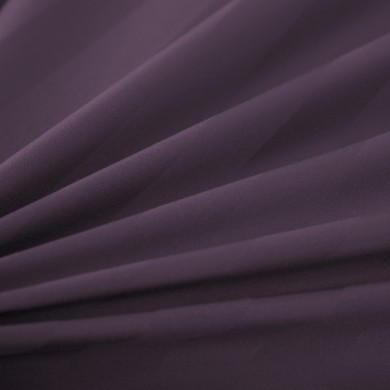Komplet pościeli 220x200 Fioletowa Adamaszek Pasy z Lamówką Elegancka