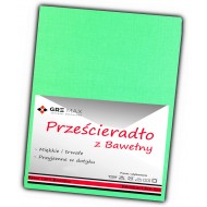 Prześcieradło bawełniane bez gumki 200x220 seledynowe