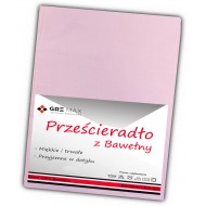 Prześcieradło bawełniane bez gumki 200x220 cieliste