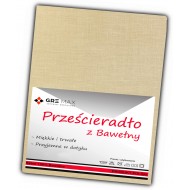 Prześcieradło bawełniane bez gumki 200x220 cieliste