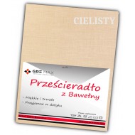 Prześcieradło bawełniane bez gumki 160x200 cielisty