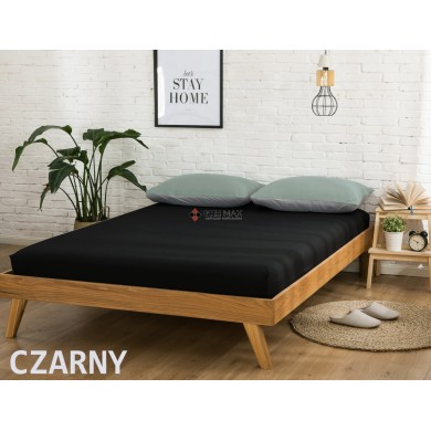 Prześcieradło JERSEY z gumką 90x200 Czarne