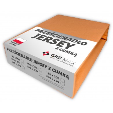 Prześcieradło JERSEY z gumką 90x200 Łosoś