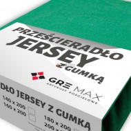 Prześcieradło JERSEY z gumką 90x200 Morski