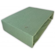 Prześcieradło JERSEY z gumką 90x200 Oliwka