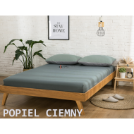 Prześcieradło JERSEY z gumką 90x200 Popiel Ciemny
