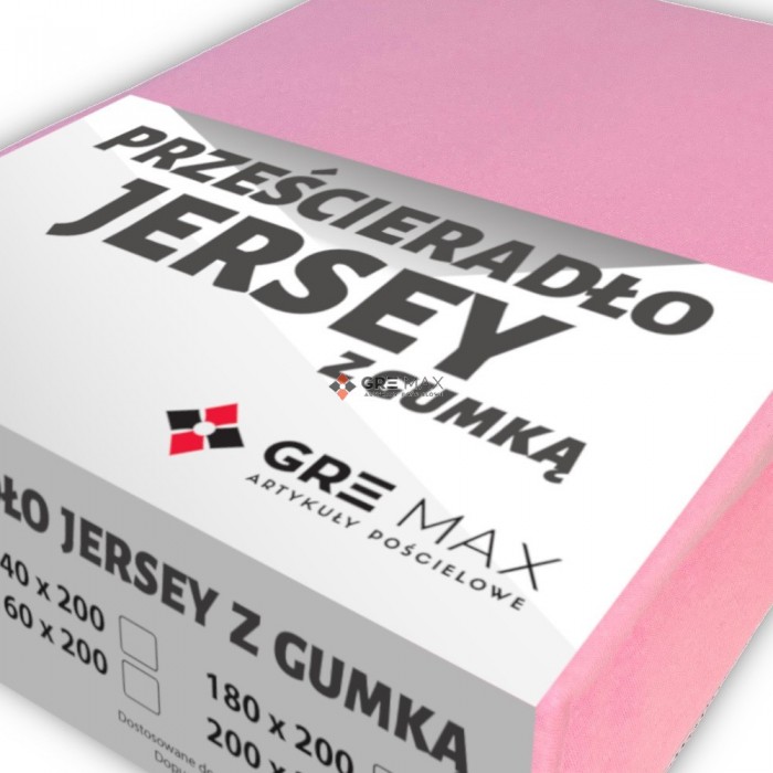 Prześcieradło JERSEY z gumką 90x200 Róż