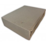 Prześcieradło JERSEY z gumką 120x200 Beż