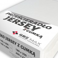 Prześcieradło JERSEY z gumką 120x200 Białe