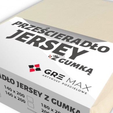 Prześcieradło JERSEY z gumką 120x200 Ecru