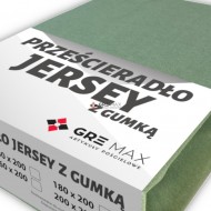 Prześcieradło JERSEY z gumką 120x200 Oliwka