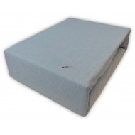 Prześcieradło JERSEY z gumką 120x200 Popiel Jasny