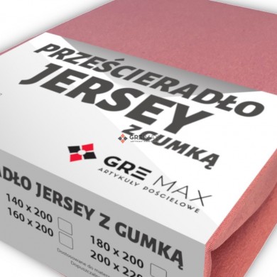 Prześcieradło JERSEY z gumką 120x200 Pudrowy Róż