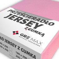 Prześcieradło JERSEY z gumką 120x200 Róż