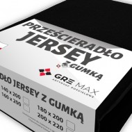 Prześcieradło JERSEY z gumką 140x200 Czarne
