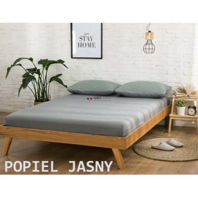 Prześcieradło JERSEY z gumką 140x200 Popiel Jasny
