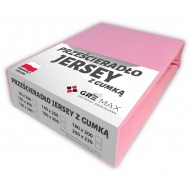 Prześcieradło JERSEY z gumką 140x200 Róż