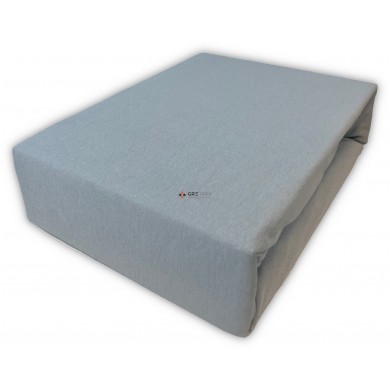 Prześcieradło JERSEY z gumką 160x200 Popiel Jasny