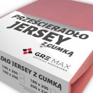 Prześcieradło JERSEY z gumką 160x200 Pudrowy Róż