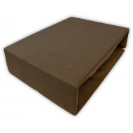 Prześcieradło JERSEY z gumką 180x200 Brąz
