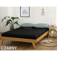 Prześcieradło JERSEY z gumką 180x200 Czarne