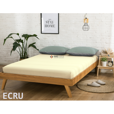Prześcieradło JERSEY z gumką 180x200 Ecru