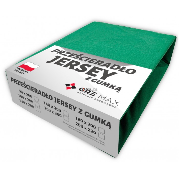 Prześcieradło JERSEY z gumką 180x200 Morski