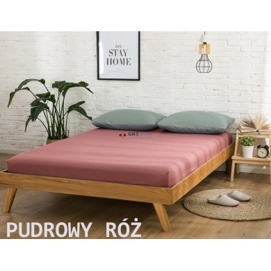 Prześcieradło JERSEY z gumką 180x200 Pudrowy Róż